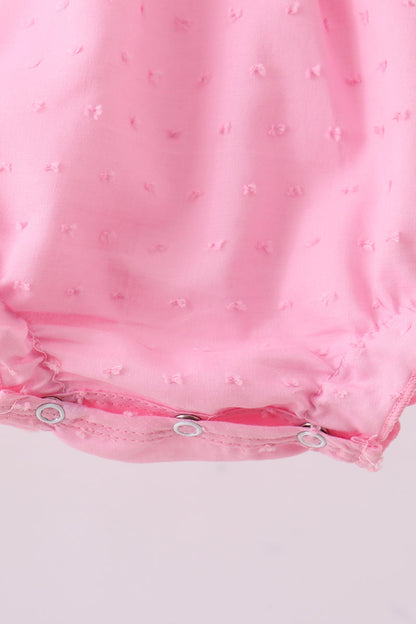 Pink strawberry swiss dot bubble