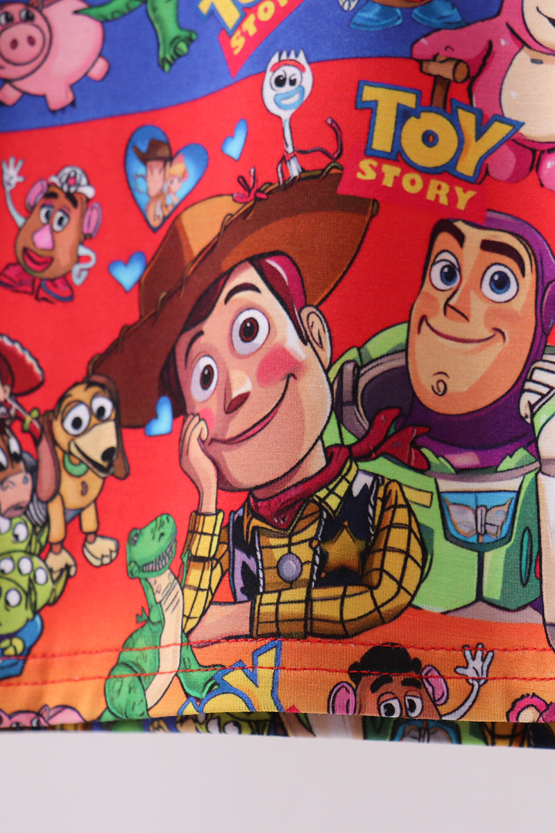 Blue character bamboo pajama set