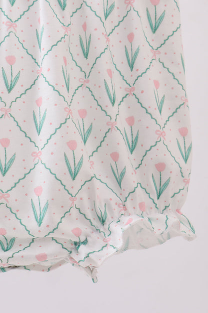 Bunny bow smocked bubble