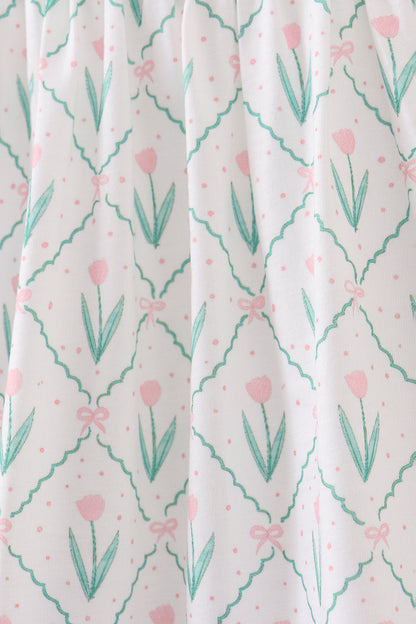 Bunny bow smocked dress