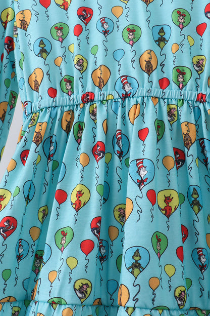 Mint Dr. Seuss print women dress