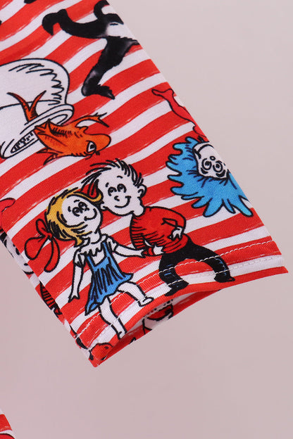 Red Dr. Seuss bamboo dress