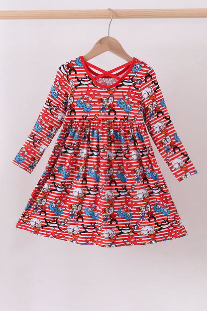 Red Dr. Seuss bamboo dress