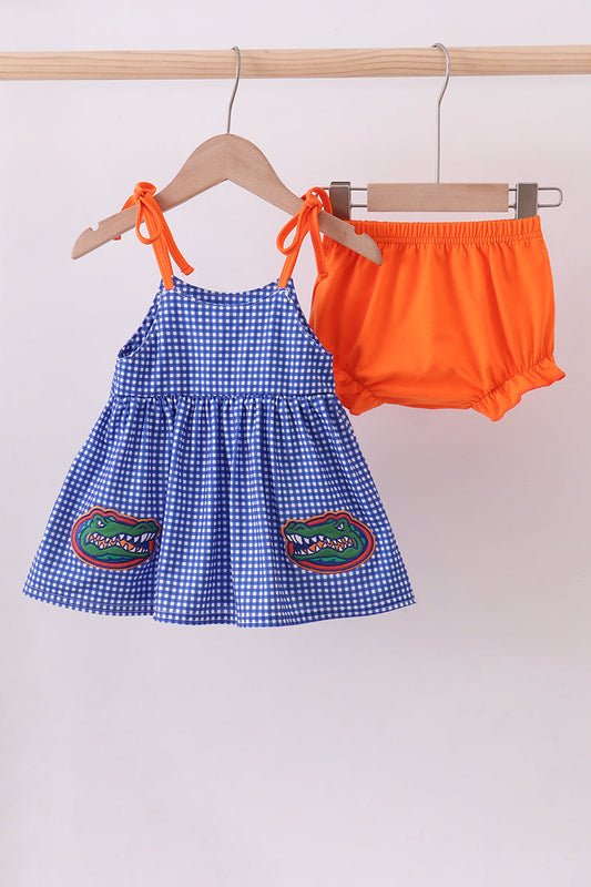 Florida Gators applique bloomer set - Cloudling Kids Clothing