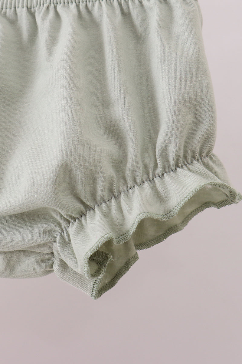 Lawb of god applique plaid bloomer set - Cloudling Kids Clothing