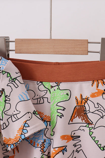 Dinosaur bamboo pajama set - Cloudling Kids Clothing