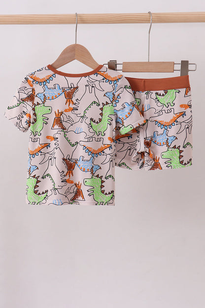 Dinosaur bamboo pajama set - Cloudling Kids Clothing