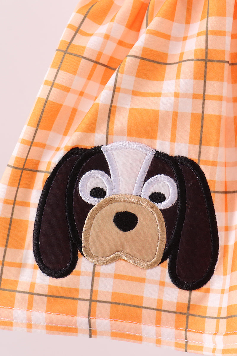 Tennessee Go vols applique plaid bloomer set - Cloudling Kids Clothing