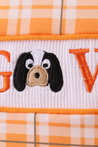 Tennessee Go vols smocked plaid bubble - Cloudling Kids Clothing