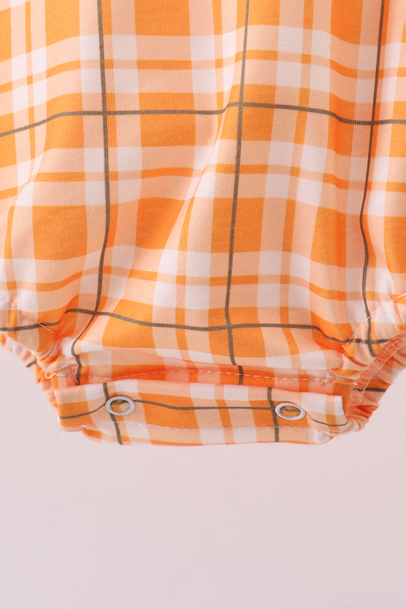 Tennessee Go vols smocked plaid bubble - Cloudling Kids Clothing