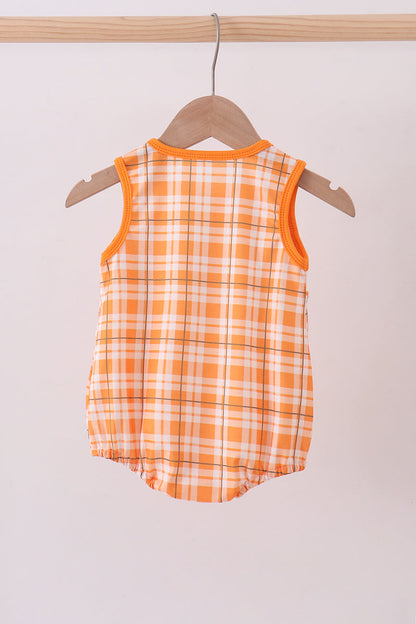 Tennessee Go vols smocked plaid bubble - Cloudling Kids Clothing