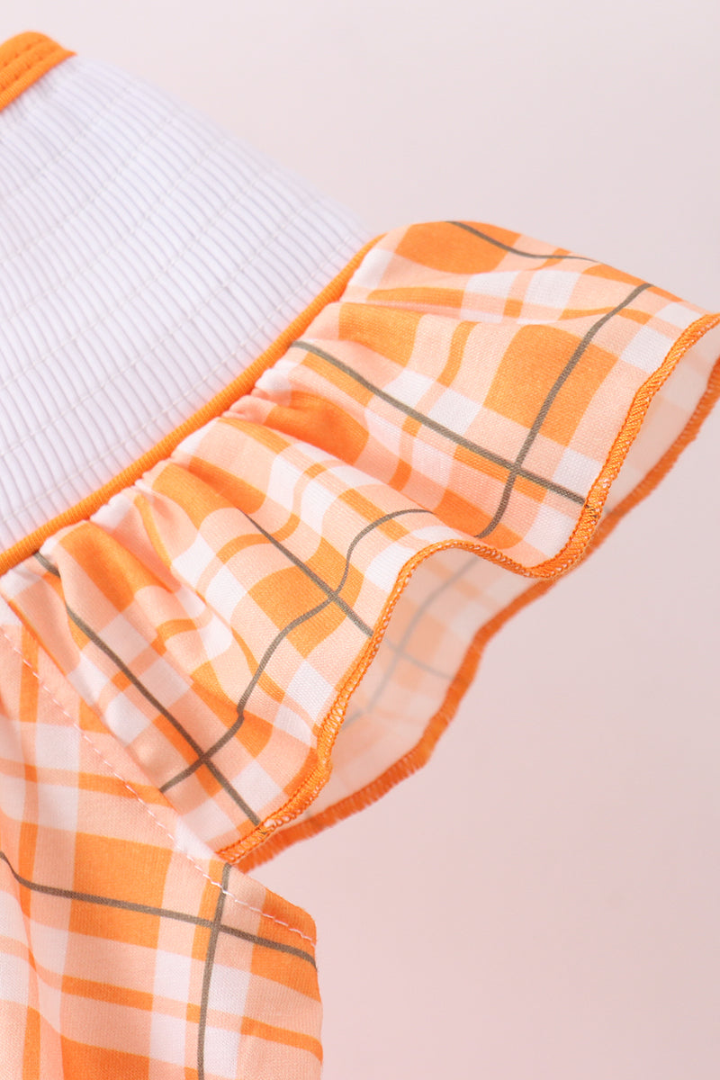 Tennessee Go vols smocked plaid dress - Cloudling Kids Clothing