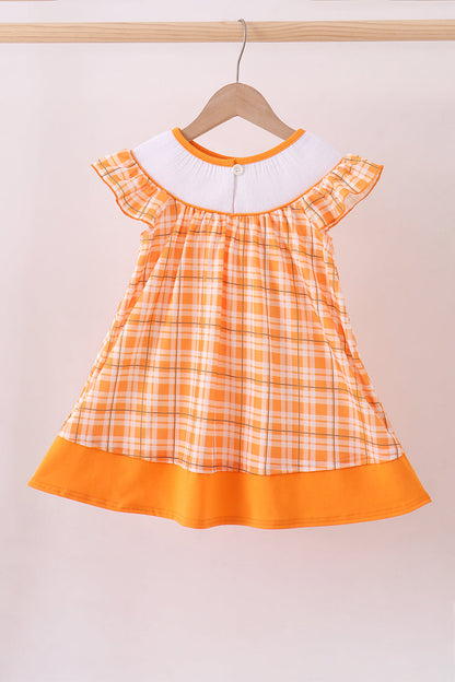 Tennessee Go vols smocked plaid dress - Cloudling Kids Clothing