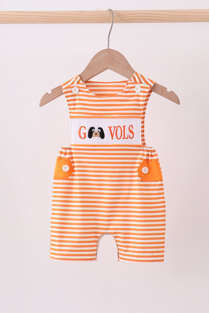 Tennessee Go vols smocked stripe jonjon - Cloudling Kids Clothing