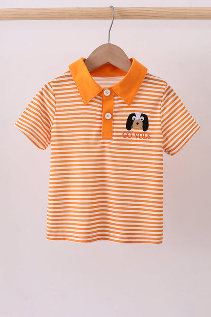 Tennessee Go vols embroidery stripe top - Cloudling Kids Clothing