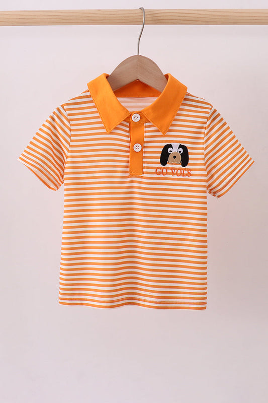 Tennessee Go vols embroidery stripe top - Cloudling Kids Clothing