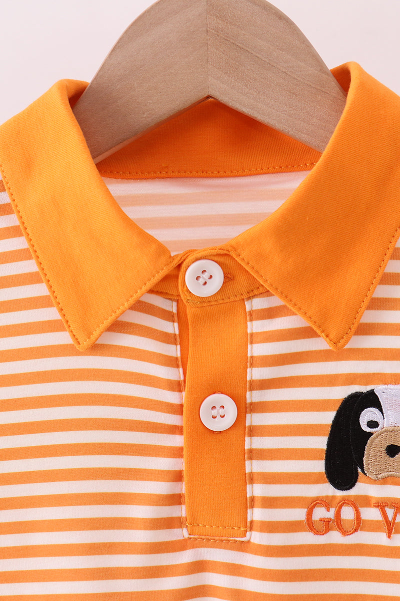 Tennessee Go vols embroidery stripe top - Cloudling Kids Clothing