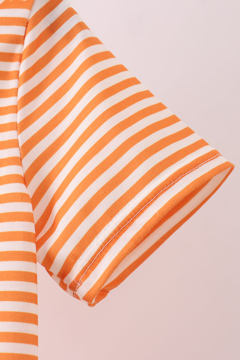 Tennessee Go vols embroidery stripe top - Cloudling Kids Clothing