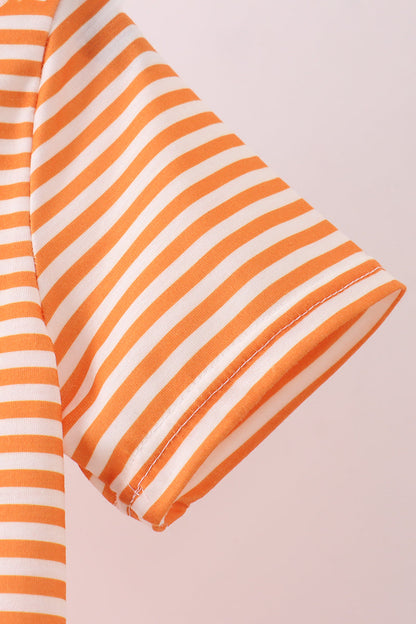 Tennessee Go vols embroidery stripe top - Cloudling Kids Clothing