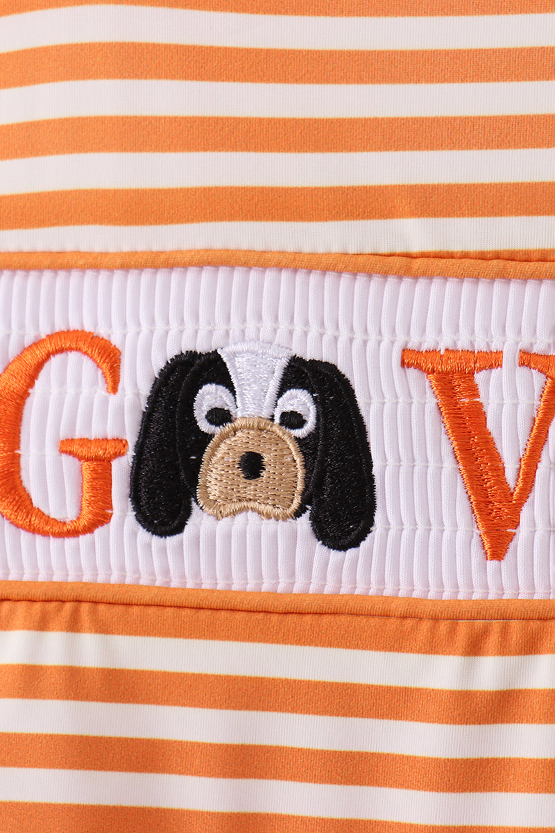 Tennessee Go vols smocked stripe swimsuit - Cloudling Kids Clothing