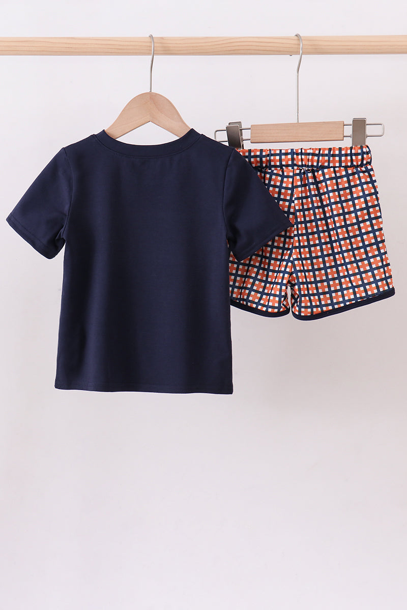 Auburn war eagle smocked short set - Cloudling Kids Clothing