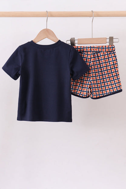 Auburn war eagle smocked short set - Cloudling Kids Clothing