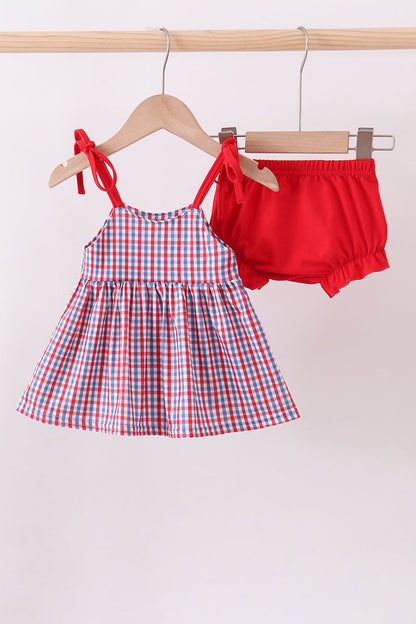 Ole Miss applique bloomer set - Cloudling Kids Clothing