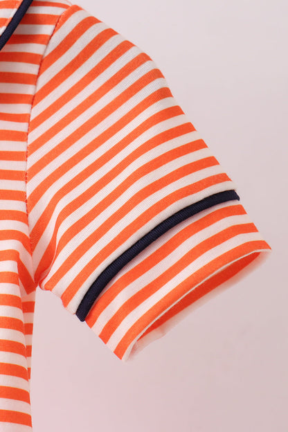 Auburn embroidery stripe bubble - Cloudling Kids Clothing