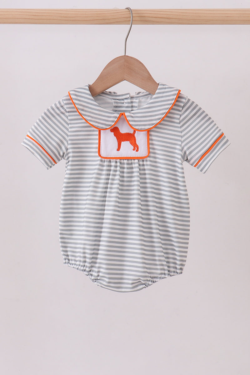 Orange Tennessee embroidery stripe bubble - Cloudling Kids Clothing