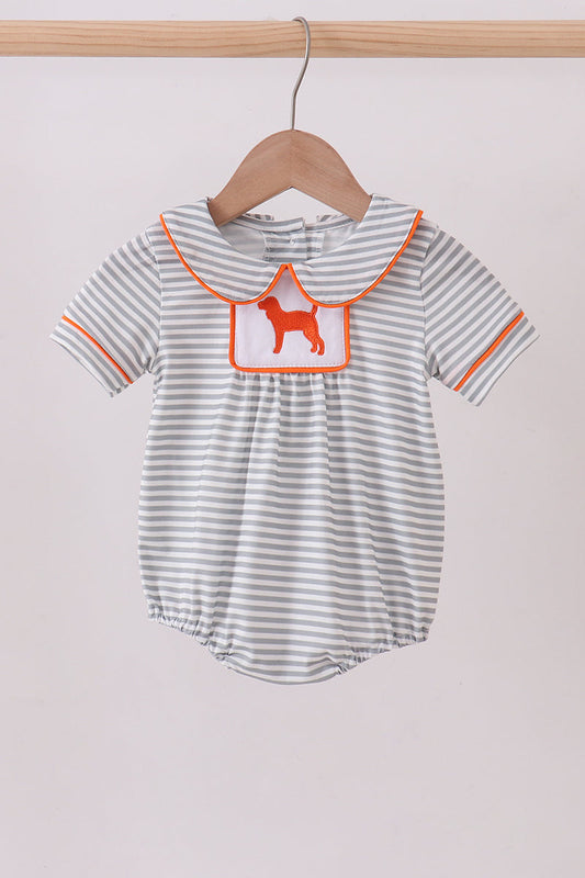 Orange Tennessee embroidery stripe bubble - Cloudling Kids Clothing
