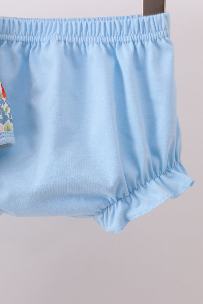 Floral smocked ruffle bloomer set - Cloudling Kids Clothing