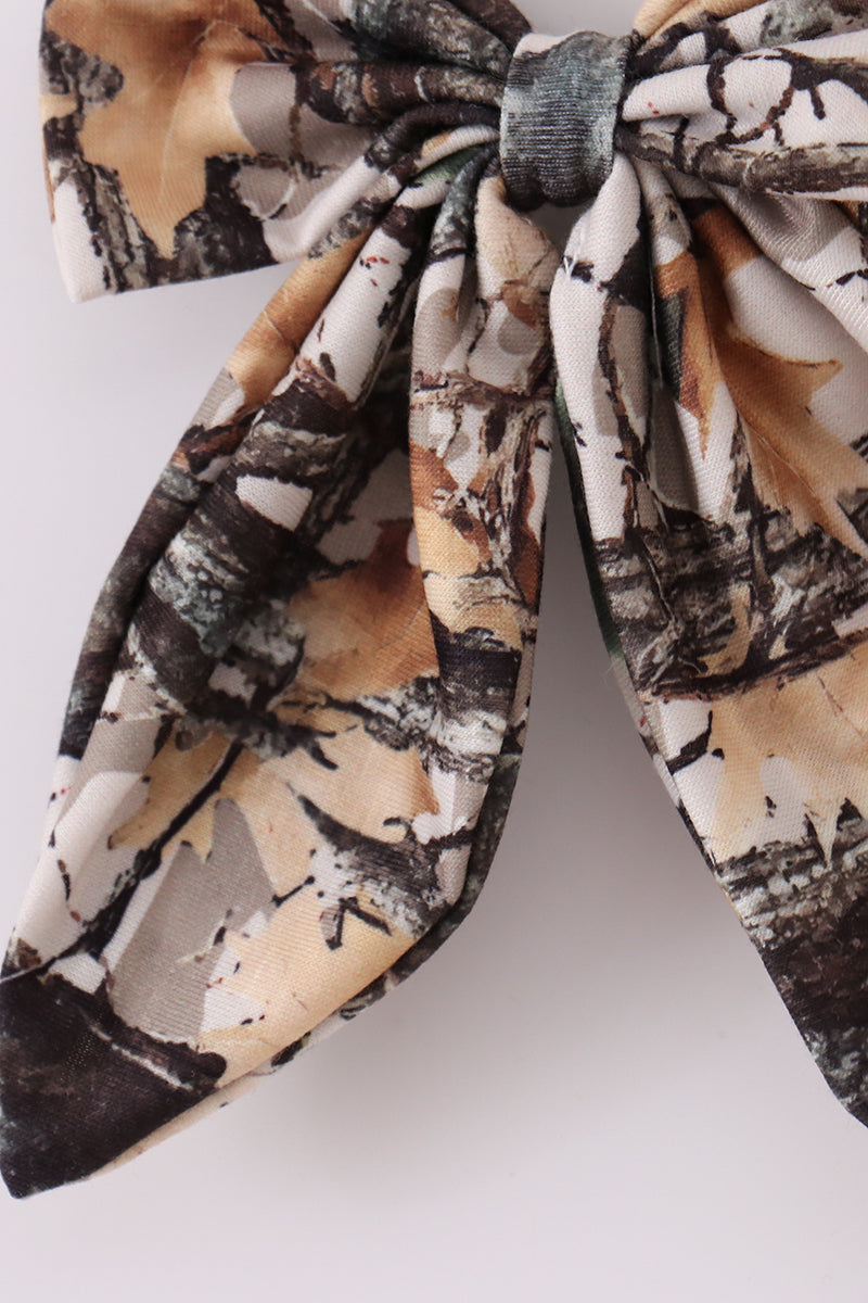 Camouflage sailor hair bow - Cloudling Kids Clothing
