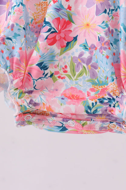 Purple MOMMY'S GIRL smocked ruffle bubble - Cloudling Kids Clothing