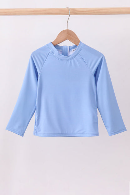 Blue long sleeve swim top - Cloudling Kids Clothing