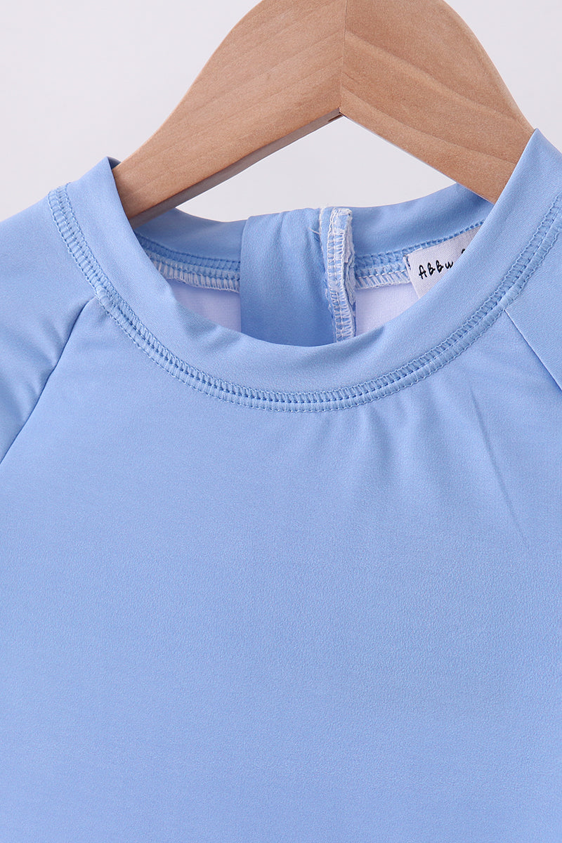 Blue long sleeve swim top - Cloudling Kids Clothing