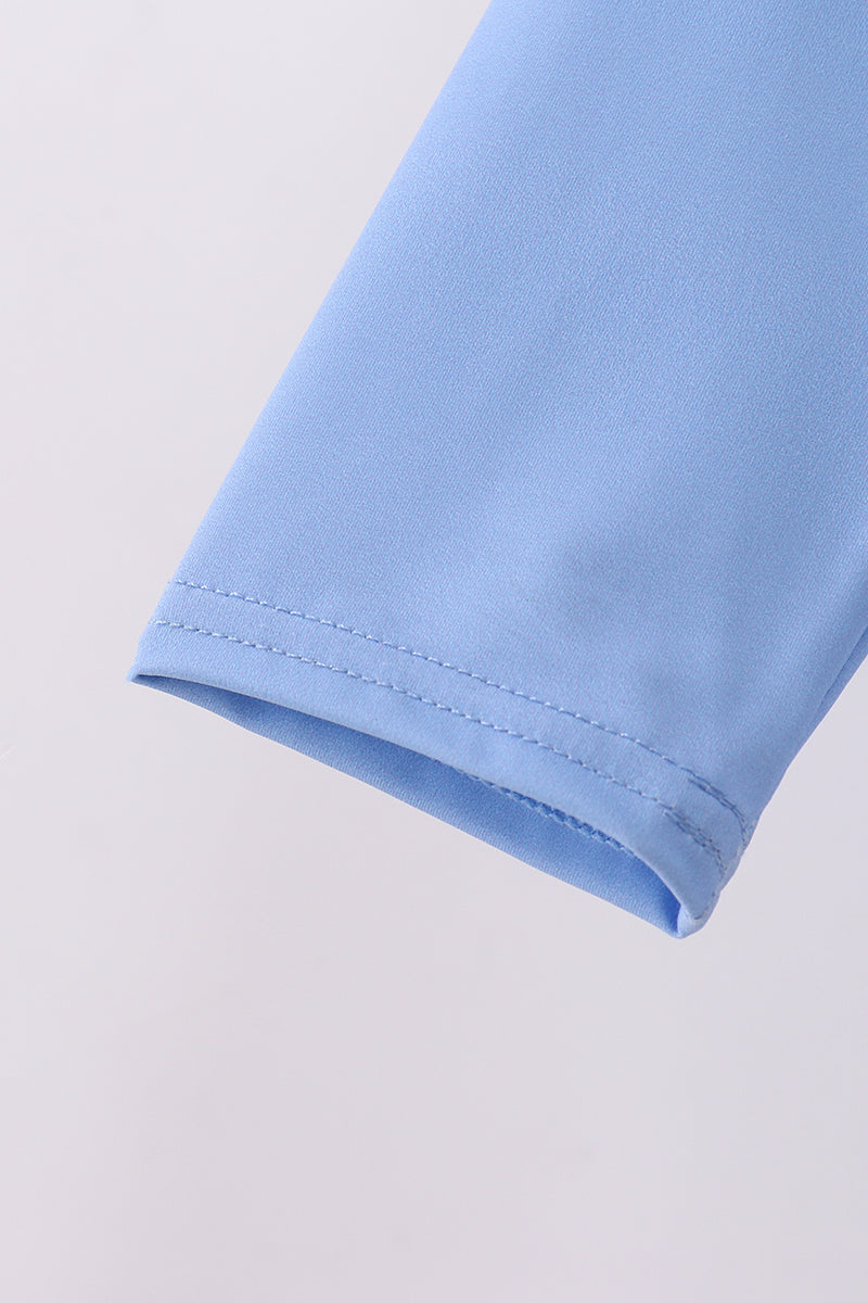 Blue long sleeve swim top - Cloudling Kids Clothing