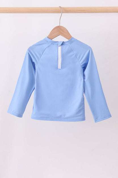 Blue long sleeve swim top - Cloudling Kids Clothing