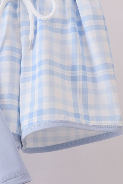 Blue whale applique 2pc swimsuit - Cloudling Kids Clothing