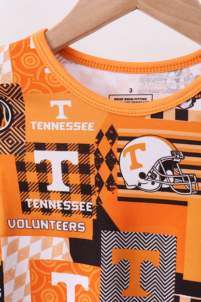 Orange Tennessee VOLS bamboo pajama set - Cloudling Kids Clothing