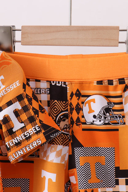 Orange Tennessee VOLS bamboo pajama set - Cloudling Kids Clothing