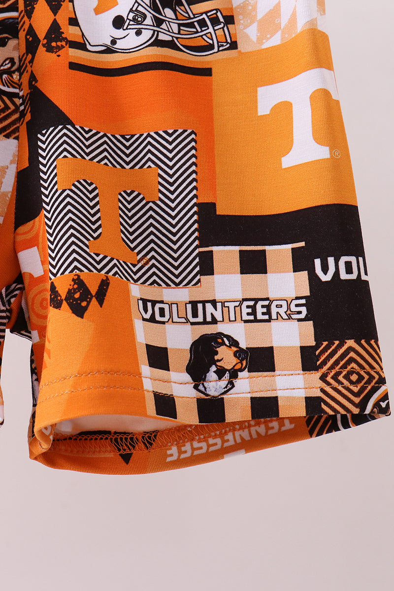Orange Tennessee VOLS bamboo pajama set - Cloudling Kids Clothing