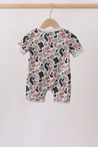 Camo Duck Embroidered Romper
