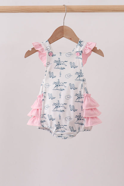 Pink Cowboy Ruffle Bubble