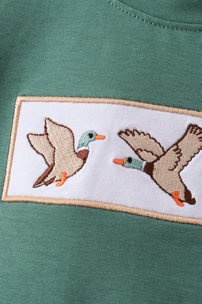 Green Mallard Embroidered Set