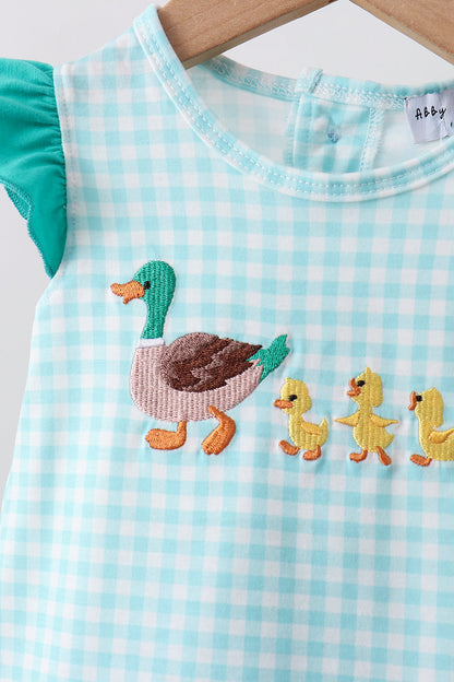 Green Mallard Embroidered Bloomer Set