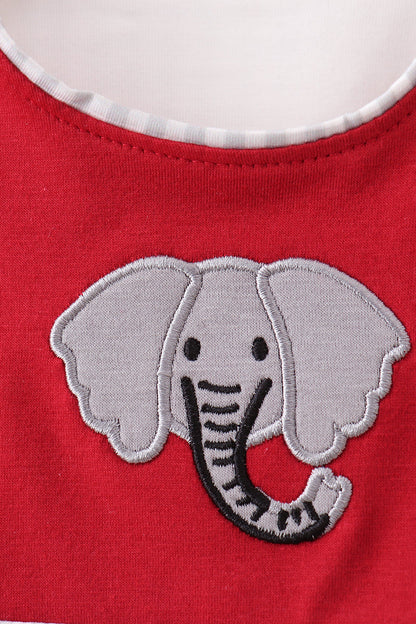 Maroon Alabama Elephant Applique Jon Jon