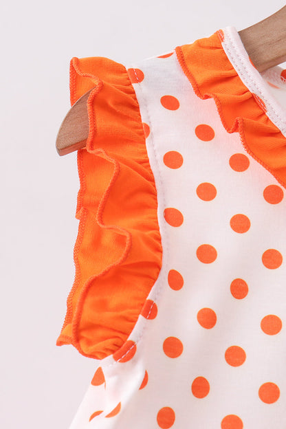 Orange Tennessee Dog Appliqué Dress