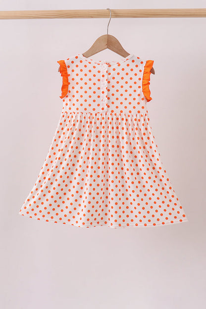Orange Tennessee Dog Appliqué Dress