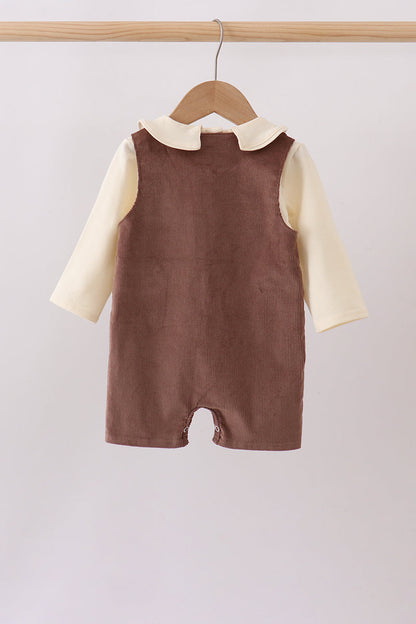 Brown Corduroy Jon Jon Set