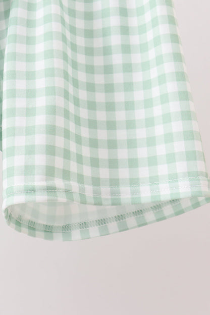 Green Pumpkin Embroidery Shorts Set